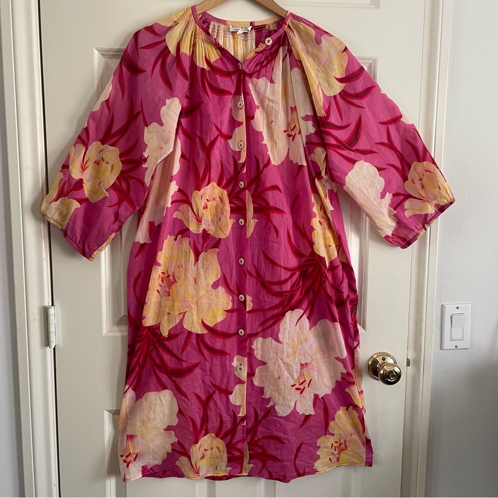 Tucker Gaby Basora Pink and Yellow Floral Tunic Dress